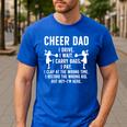 Cheer Dad Cheerleading Dad Of A Cheerleader Father Men's Casual T-Shirt Royal Blue