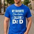 Cheer Dad My Favorite Cheerleader Calls Me Dad Men's Casual T-Shirt Royal Blue