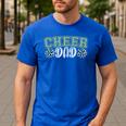 Cheer Dad My Favorite Cheerleader Calls Me Dad Teal Blue Men's Casual T-Shirt Royal Blue