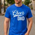 Cheer Dad Green Cheerleading Matching Parents Men's Casual T-Shirt Royal Blue