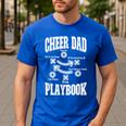 Cheer Dad Playbook Men's Casual T-Shirt Royal Blue
