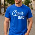Cheer Dad Proud Cheerleading Dad Small Men's Casual T-Shirt Royal Blue