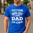 Cheerleading Dad Father Cheer Dad Men's Casual T-Shirt Royal Blue