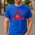 Chicken Dad Rooster Daddy Farmer Men's Casual T-Shirt Royal Blue