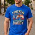Chicken Daddy Farmer For Men Men's Casual T-Shirt Royal Blue