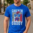 Chicken Daddy a Fun For Every Rooster In The Basket Men's Casual T-Shirt Royal Blue