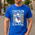 Chicken Daddy Vintage Poultry Farmer Fathers Day Men's Casual T-Shirt Royal Blue
