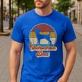Chihuahua Dad Dog Lover Men Chihuahua Dog Vintage Men's Casual T-Shirt Royal Blue