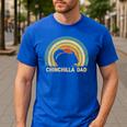 Chinchilla Dad Father's Day Chinchilla Lover Dad Daddy Men's Casual T-Shirt Royal Blue