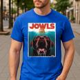Chocolate Lab Jowls Labrador Retriever Dog Mom Dad Men's Casual T-Shirt Royal Blue