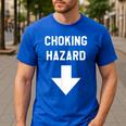 Choking Hazard Adult Dad Joke Men's Casual T-Shirt Royal Blue
