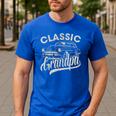 Classic Grandpa Saying Car Lover Men Dad Papa Grandpa Men's Casual T-Shirt Royal Blue