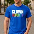 Clown Security Halloween Dad Mom Costume Men's Casual T-Shirt Royal Blue