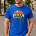 Comin In Hot Pontoon Boat Boating Lake For Dad Small Men's Casual T-Shirt Royal Blue