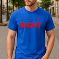 Conservative Dad's Ultra Right 100 Work Free American Beer Men's Casual T-Shirt Royal Blue Conservative Dad's Ultra Right 100 Work Free American Beer Men's Casual T-Shirt Royal Blue