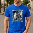 Cool Alpha Wolf Meme Don't Worry Kitten Daddy's Here Men's Casual T-Shirt Royal Blue