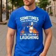 Cool Bowling Men Dad Bowler Fun Crazy Best Bowling Men's Casual T-Shirt Royal Blue
