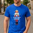 Cool Dad Nutcracker Christmas Family Matching Pajama Men's Casual T-Shirt Royal Blue
