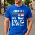 Cool I Get My Daddy Back Today Military Child Small Men's Casual T-Shirt Royal Blue