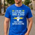 Cool Electrician For Men Dad Professional Electrician Men's Casual T-Shirt Royal Blue Cool Electrician For Men Dad Professional Electrician Men's Casual T-Shirt Royal Blue