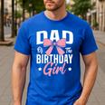 Coquette Pink Bow Men Dad Of The Birthday Girl Men's Casual T-Shirt Royal Blue Coquette Pink Bow Men Dad Of The Birthday Girl Men's Casual T-Shirt Royal Blue