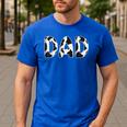 Cow Dad Birthday Family Matching Fathers Day Boy Girl Farm Small Men's Casual T-Shirt Royal Blue
