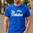 Crab Fishing Dad The Crabfather Men's Casual T-Shirt Royal Blue