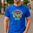 In A Crappie Mood Retro Fishing Sarcastic Dad Men's Casual T-Shirt Royal Blue