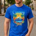 Cruising With My Son Mom Dad Cruise Vacation Matching Men's Casual T-Shirt Royal Blue