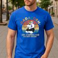 Cute Dadacorn Like A Normal Dad Only More Awesome Daddy Men's Casual T-Shirt Royal Blue