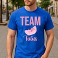 Cute Team Tutus Gender Reveal For Mom And Dad Men's Casual T-Shirt Royal Blue