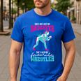 Cute Wrestling Daughter Favorite Wrestler Dad Mom Men's Casual T-Shirt Royal Blue