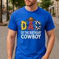 Dad 1st Birthday Cowboy Western Dad Birthday Boy Men's Casual T-Shirt Royal Blue