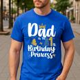 Dad Of The 1st Birthday Princess Girl 1 Years Old B-Day Men's Casual T-Shirt Royal Blue