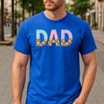 Dad Of 1st First Birthday Girl Ice Cream Men's Casual T-Shirt Royal Blue