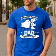 Dad Of 3 Cool Daddy Of Three Fathers Day Dad Of Three Men's Casual T-Shirt Royal Blue