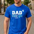 Dad 4 Fourth Time Dad Dad Of Four Men's Casual T-Shirt Royal Blue