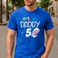 My Dad Is 50 Years Daddy Father 50th Years Birthday Men's Casual T-Shirt Royal Blue