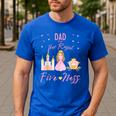 Dad 5th Birthday Her Royal Fiveness Princess Matching Men's Casual T-Shirt Royal Blue