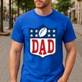 Dad American Football Happy Birthday Family Matching Retro Men's Casual T-Shirt Royal Blue Dad American Football Happy Birthday Family Matching Retro Men's Casual T-Shirt Royal Blue