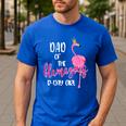 Dad Of B-Day Girl Flamazing Pink Flamingo Birthday Party Men's Casual T-Shirt Royal Blue Dad Of B-Day Girl Flamazing Pink Flamingo Birthday Party Men's Casual T-Shirt Royal Blue