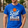 Dad Of The Baller Birthday Boy Basketball Themed Party Men's Casual T-Shirt Royal Blue