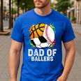 Dad Of Ballers Baseball Soccer Basketball Dad Men's Casual T-Shirt Royal Blue