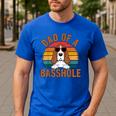 Dad Of a Basshole Basset Hound Owner Men's Casual T-Shirt Royal Blue