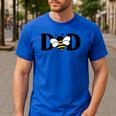 Dad Bee Cute Beekeeping 1st Birthday Matching Family Dada Men's Casual T-Shirt Royal Blue