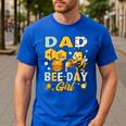 Dad Of The Bee-Day Girl Bee Birthday Party Men's Casual T-Shirt Royal Blue