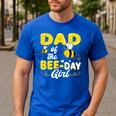 Dad Of The Bee Day Girl Hive Party Matching Birthday Sweet Men's Casual T-Shirt Royal Blue
