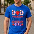 Dad Of The Berry First Birthday Girl Sweet Strawberry Men's Casual T-Shirt Royal Blue
