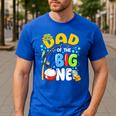 Dad Of The Big One Fishing Birthday Boy Family Party Men's Casual T-Shirt Royal Blue