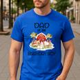 Dad Of The Birthday For Boy Barnyard Farm Animals Party Men's Casual T-Shirt Royal Blue
